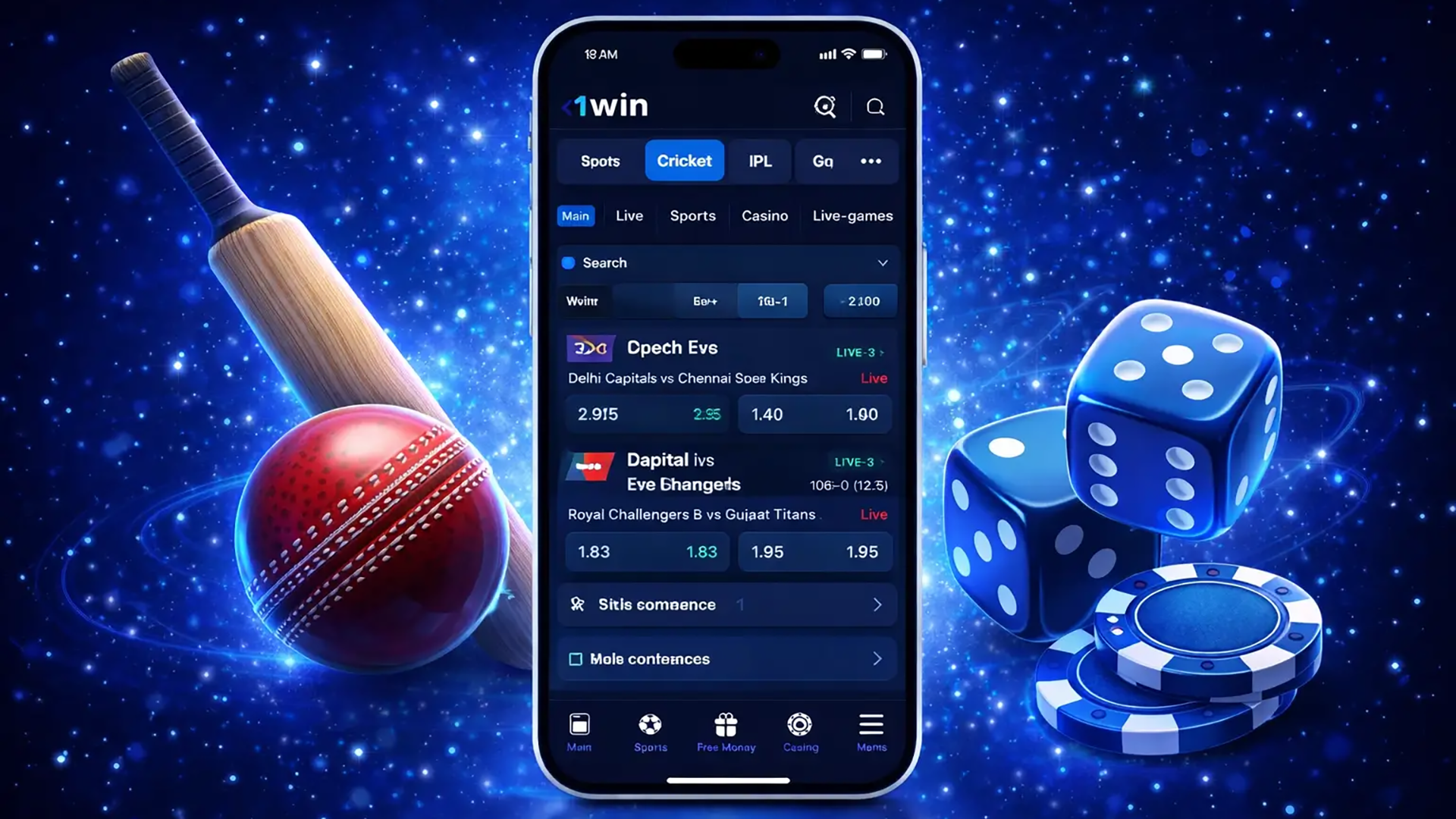 1win sports betting 1win sports betting on cricket and casino app for iOS devices